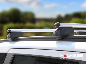 FIAT 500X Roof Rack Cross Bars - for models w/ factory roof rails - Silver - Trekking 2016-2023